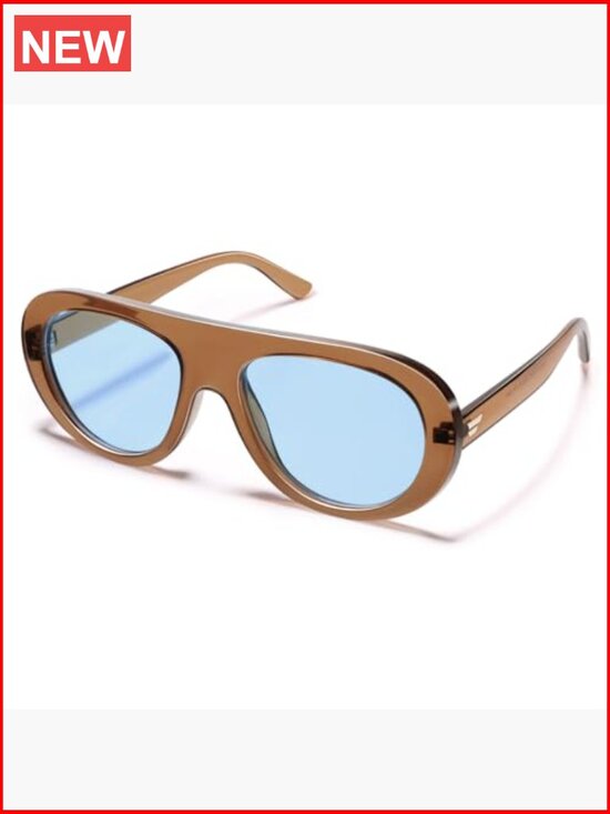 Oversized Retro Aviator Sunglasses for Women Men 70s Vintage Trendy Chunky Sun main image 7